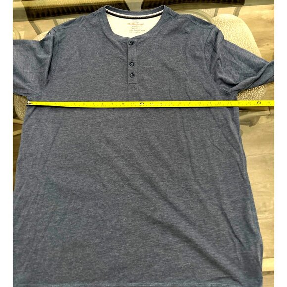Weatherproof Vintage Mens Long Sleeve Henley Shirt XL Blue Cotton/Polyester - Picture 5 of 6